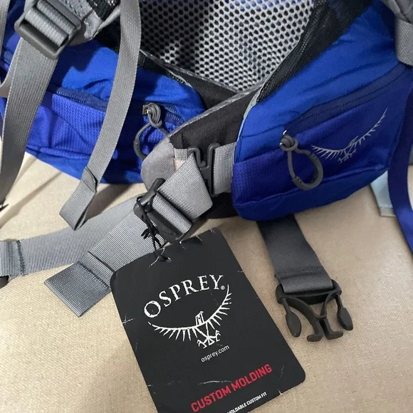 Osprey Blue/Gray Hiking Backpack with Top-Loading Design WMS XS Ariel 55 AG - Picture 4 of 8